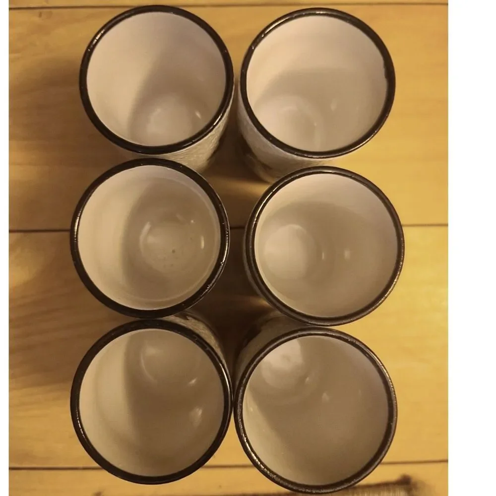 OMC Otagiri Mercantile Stoneware Japanese Rattan Handled Tea‎ Pot with 6 Cups